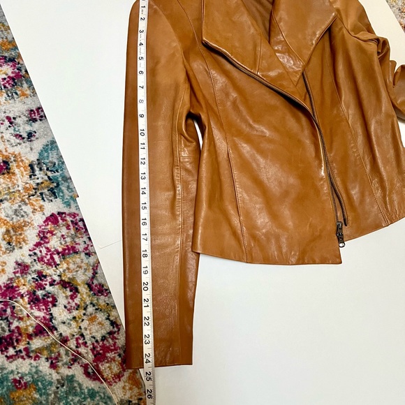 VINCE leather scuba jacket.  Worn once - Picture 12 of 14